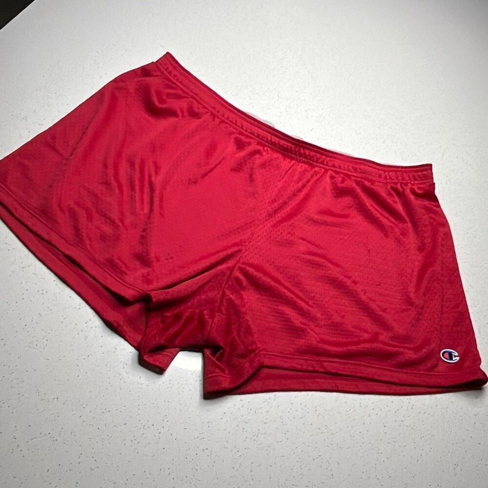 Vintage Champion Red Mesh Shorts Size XXL